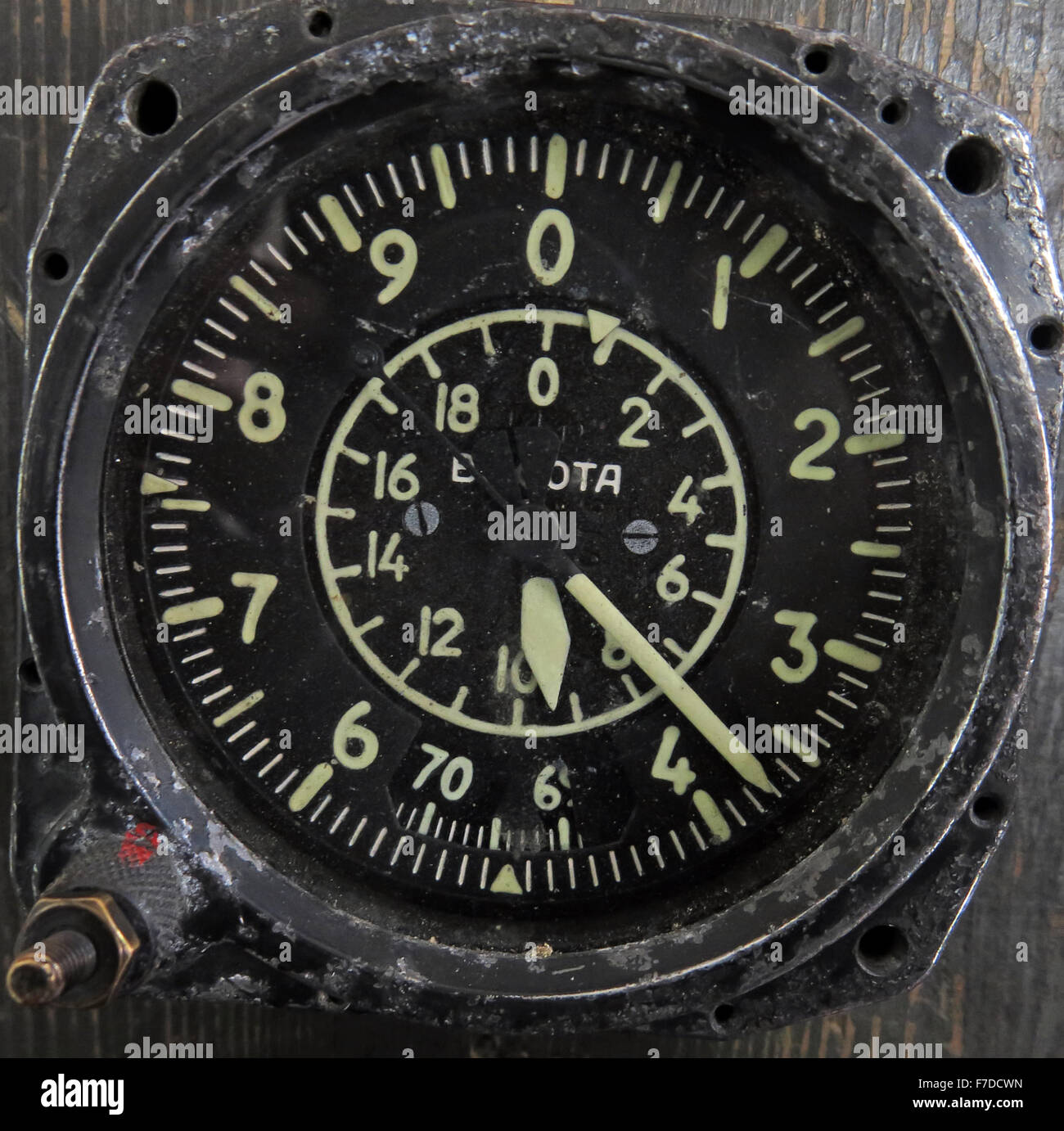 Russian Aircraft Plane Dial Indicators from USSR hardware Stock Photo