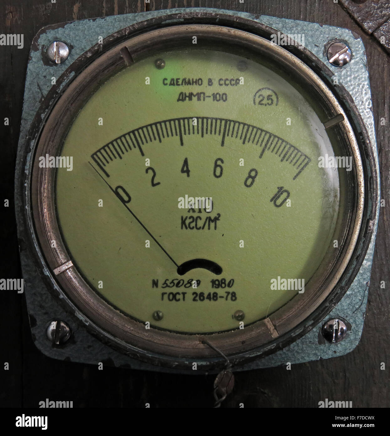 Russian Aircraft Plane Dial Indicators from USSR hardware Stock Photo