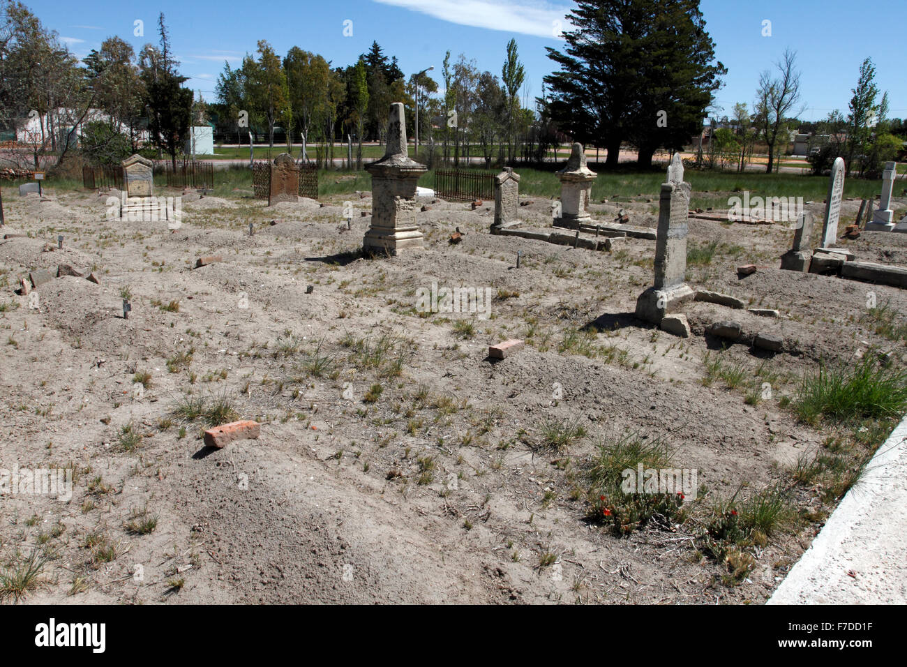 Graveyard of Moriah Chapel, Trelew, Chubut, Patagonia, Argentina Stock Photo