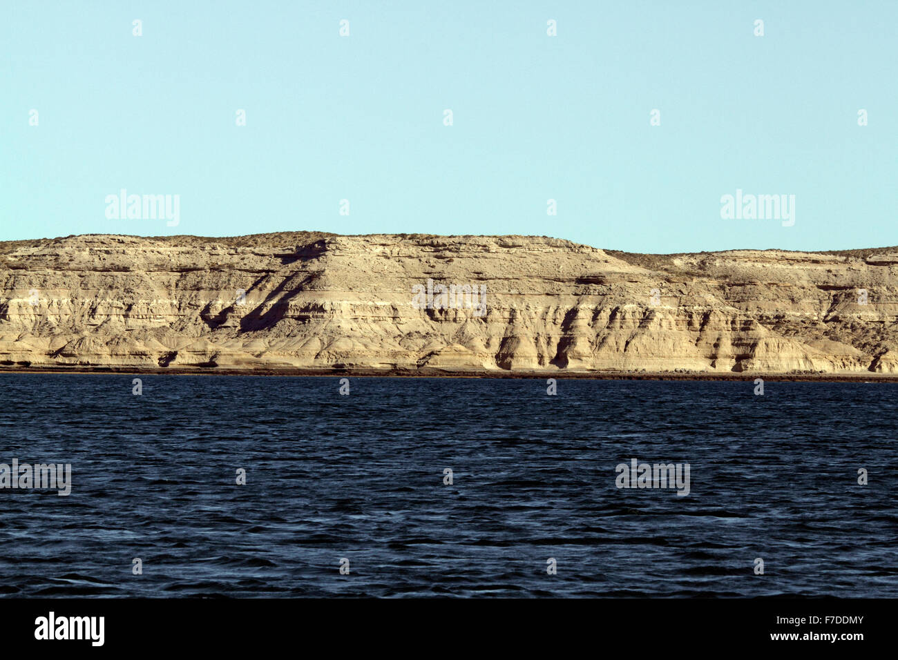 Cliffs in the Golfo Nuevo, Peninsula Valdes, Patagonia, Argentina Stock Photo