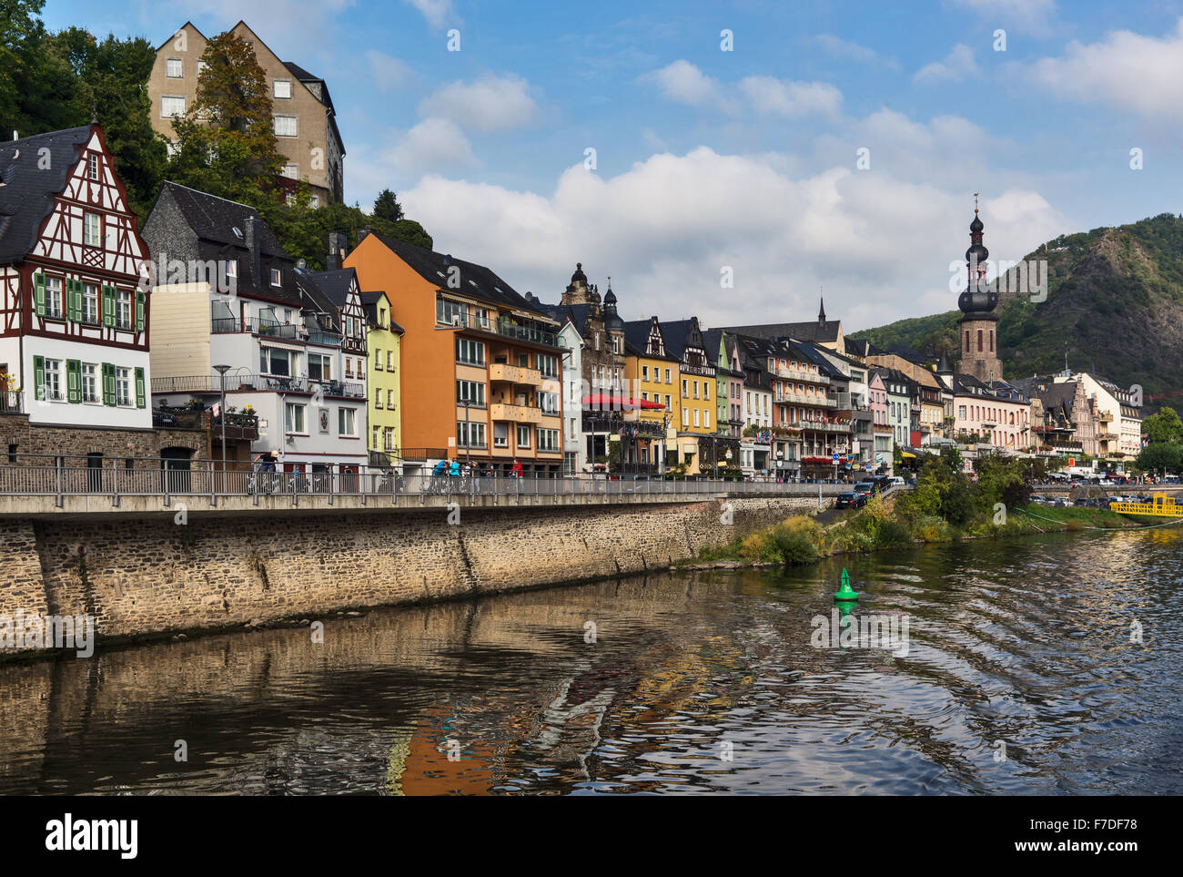 Cochem town and Mosel river, Rhineland-Palatinate, Germany Stock Photo