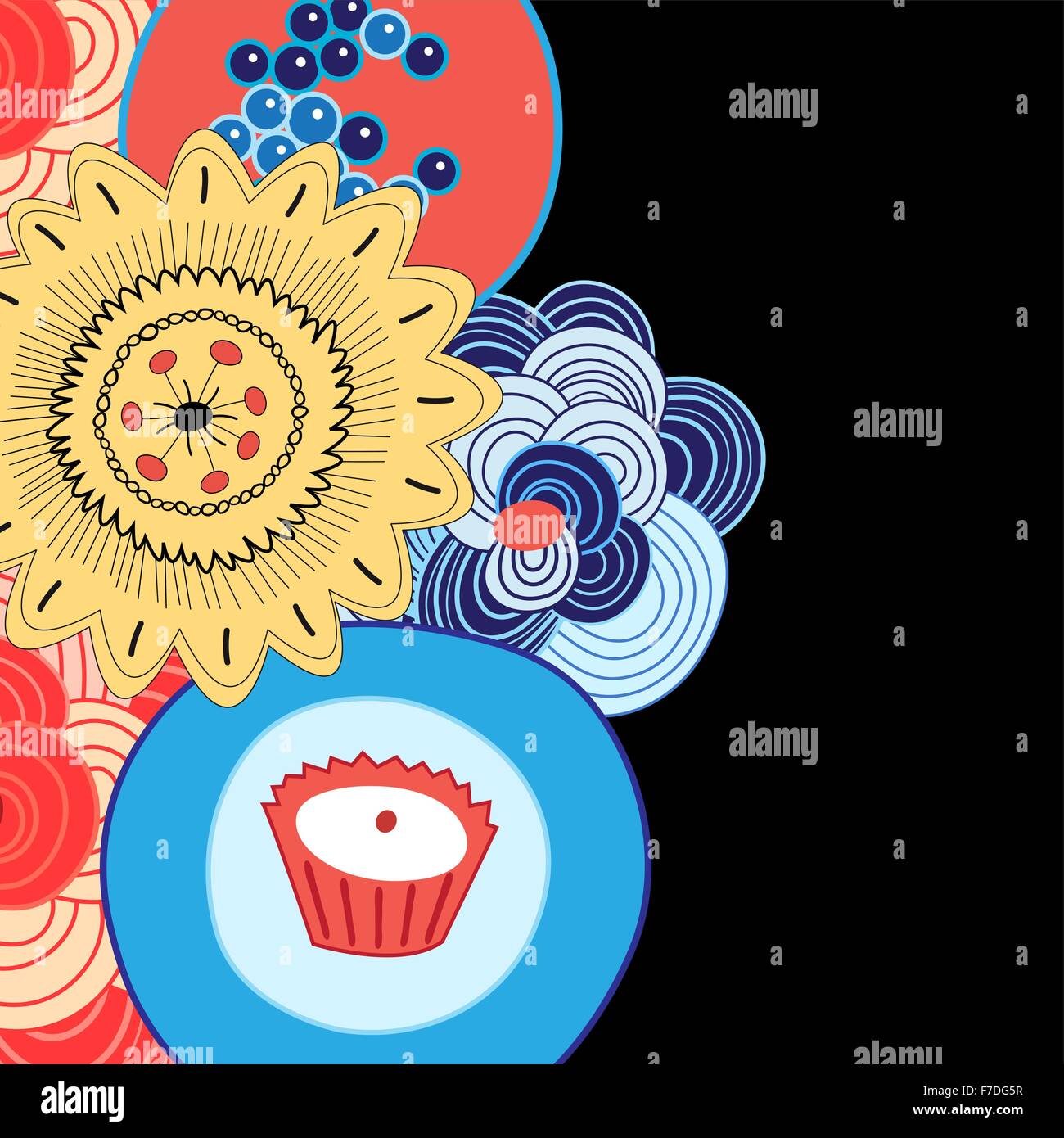 Circularmostly Black Pattern graphic circular pattern on a black background vector illustration ...