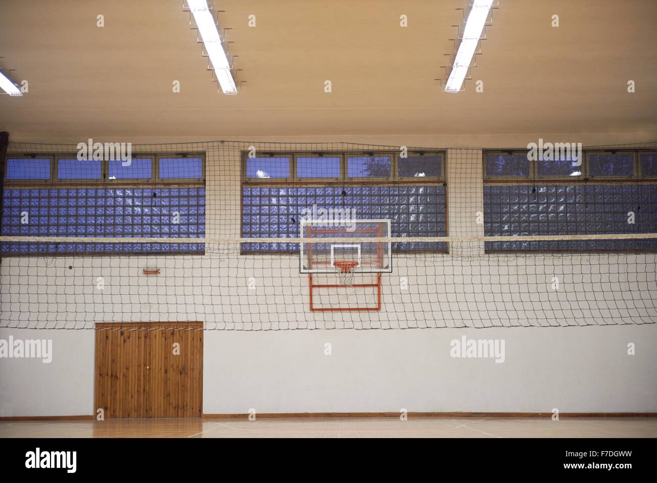 elementary school gym indoor with volleyball net Stock Photo ... elementary school gym indoor with volleyball net Stock Photo ...