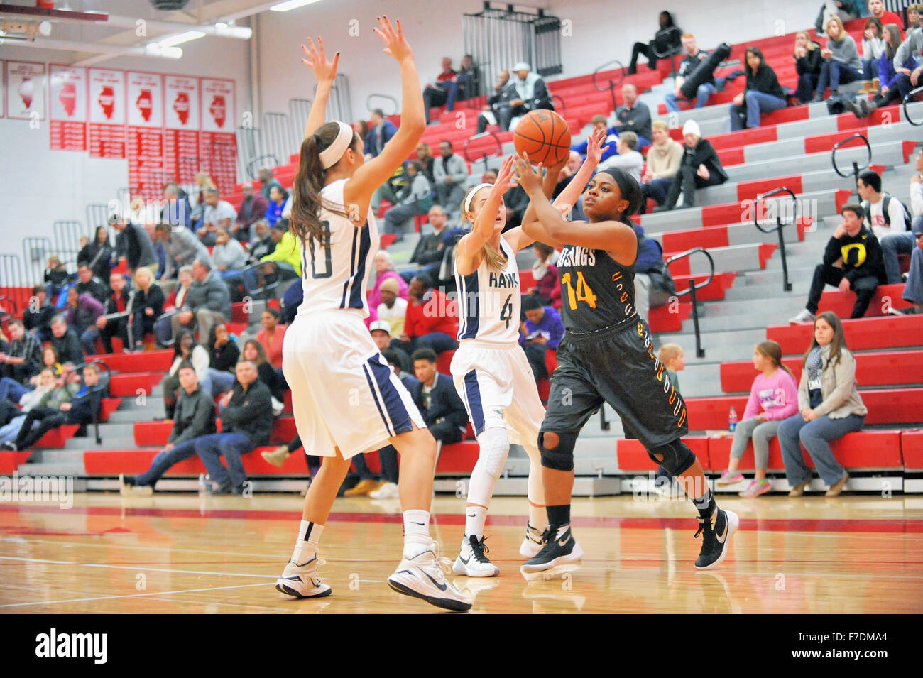 Defensive presses applied late in a high school basketball game created