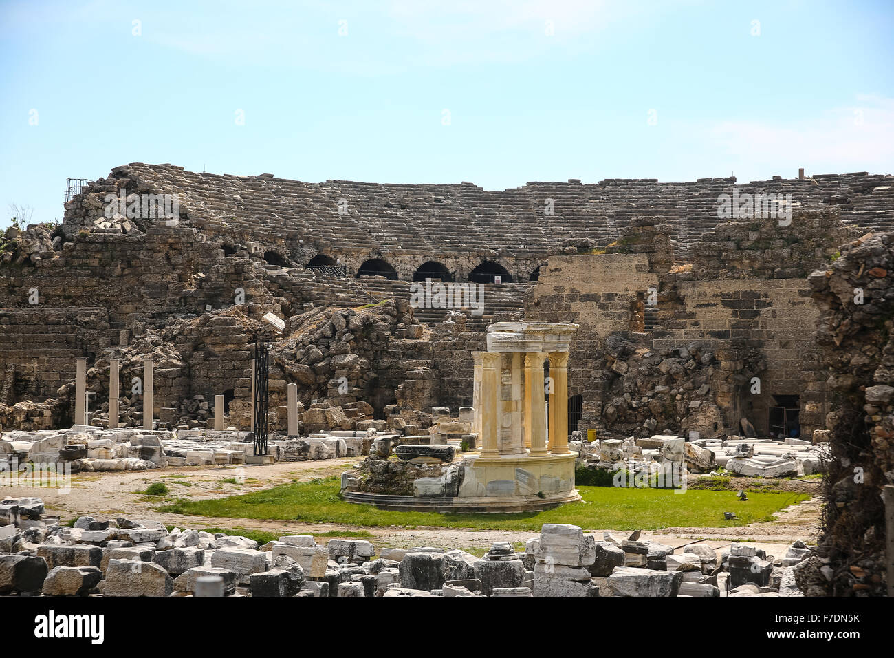 Ancient Side ruins in Turkey Kemer Antalya Stock Photo - Alamy