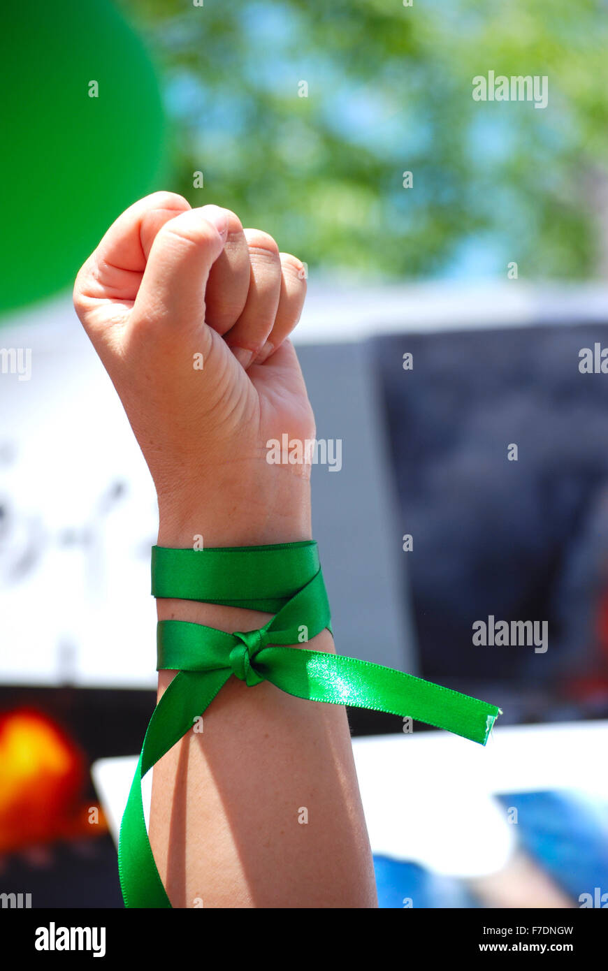 After the corrupt 2009 Iran Elections, protest broke out in Tehran and in America with hopes that their dictator would step down Stock Photo