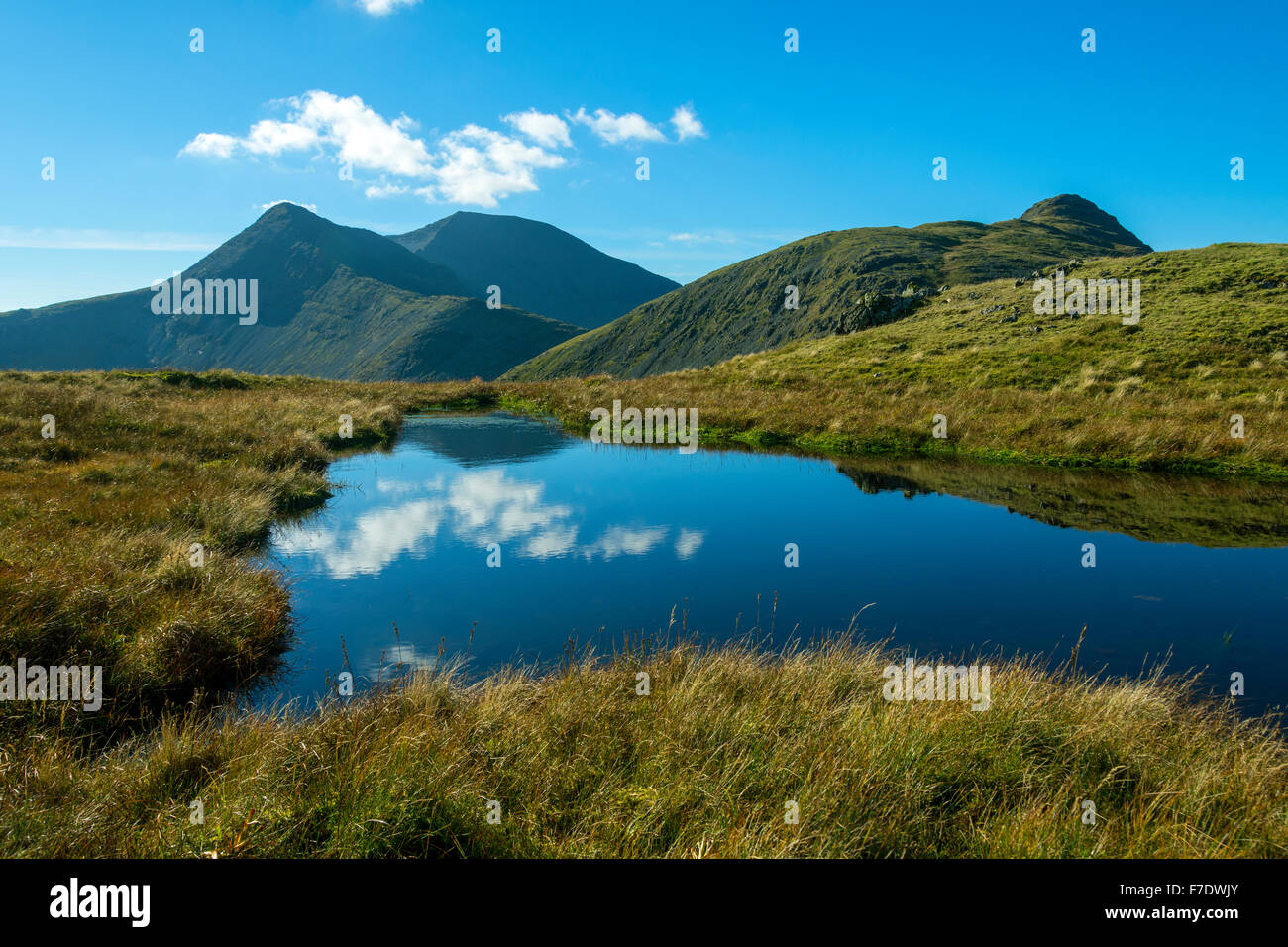 A' Chioch, Ben More and Beinn Fhada from the ridge to An Cruachan, Isle of Mull, Argyll and Bute, Scotland, UK Stock Photo
