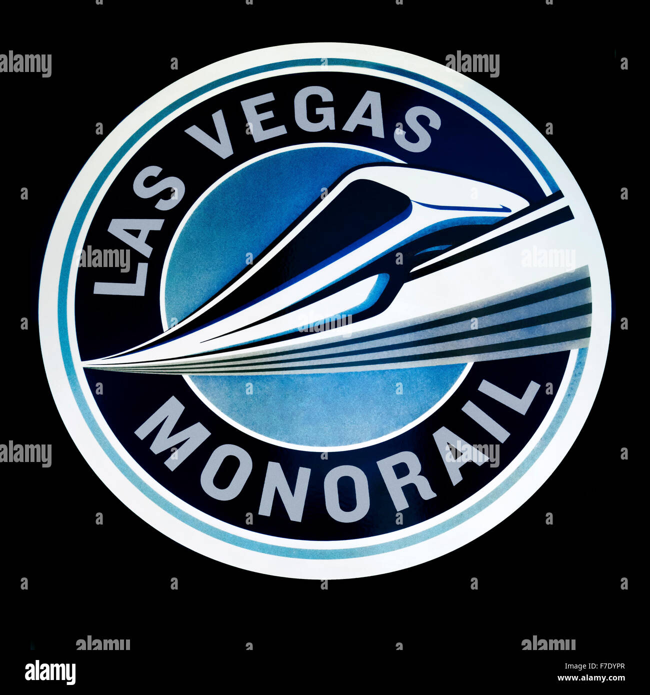 A sign for the Las Vegas Monorail system Stock Photo