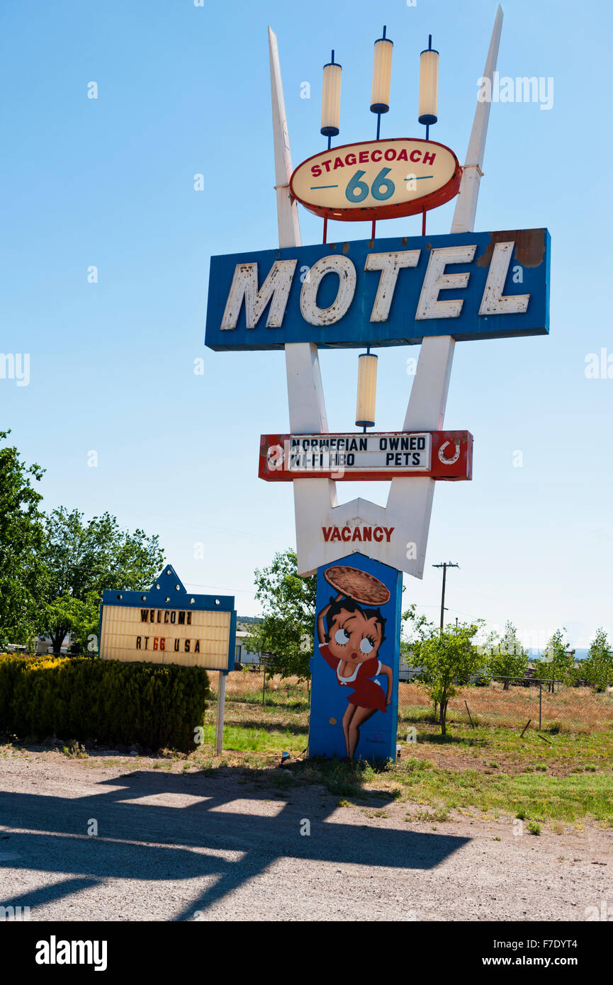 Stage Coach 66 Motel on Route 66 in Seligman, Arizona Stock Photo
