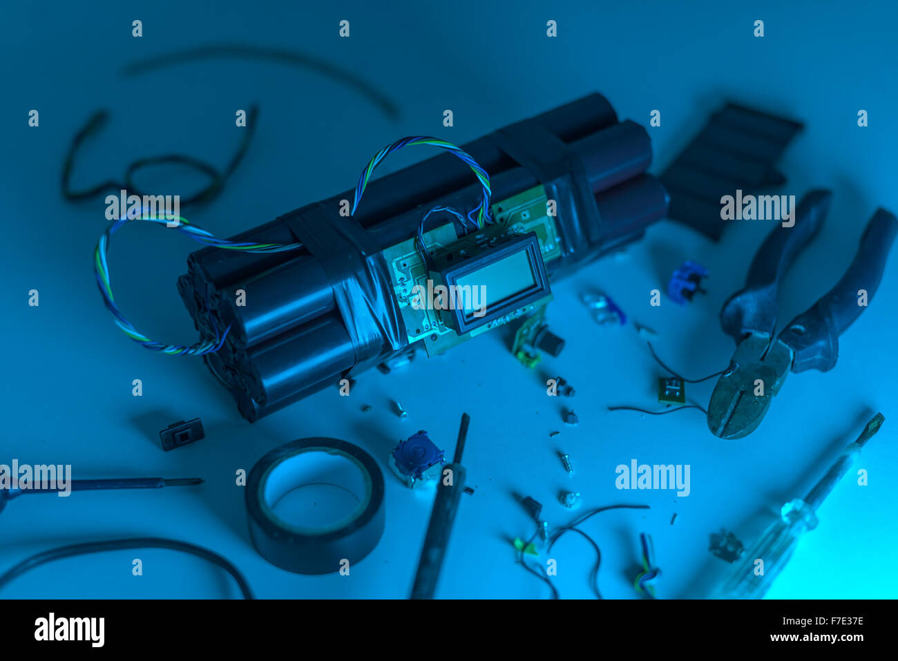 making bomb with digital timer Stock Photo Alamy
