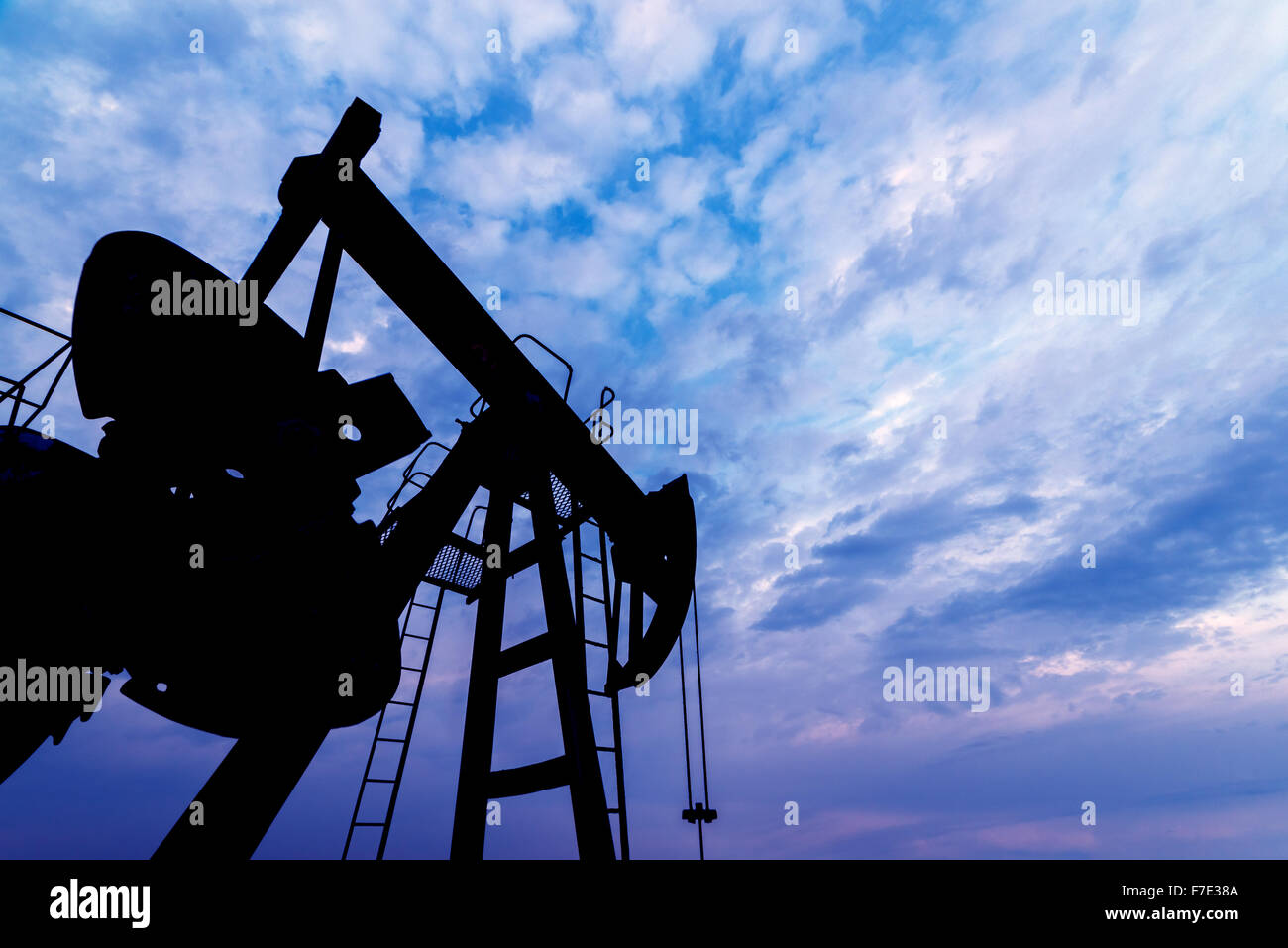 oil pump against blue sky Stock Photo