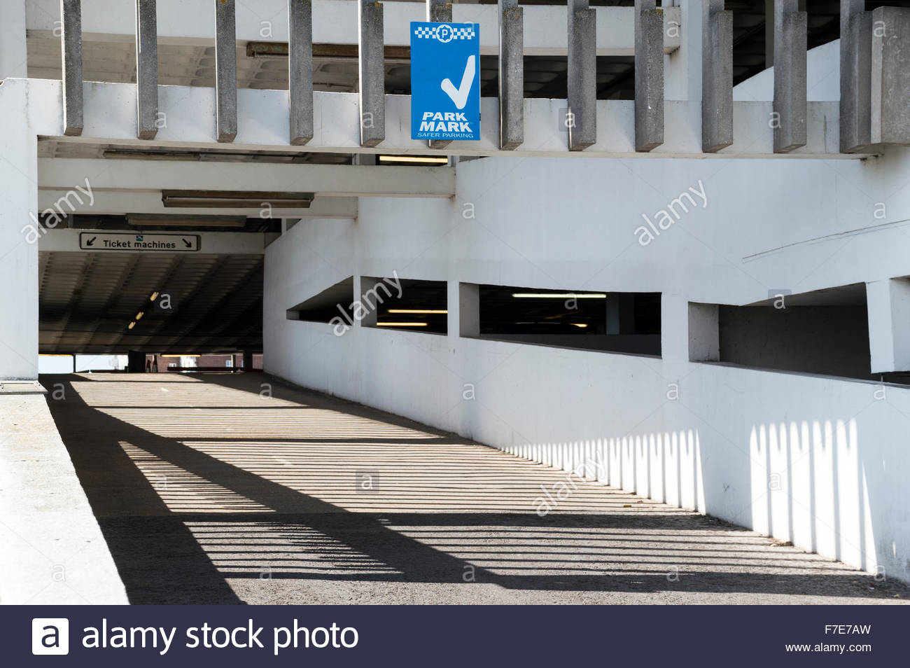 Multistorey car park entrance ramp, Dolphin Centre, Poole, Dorset