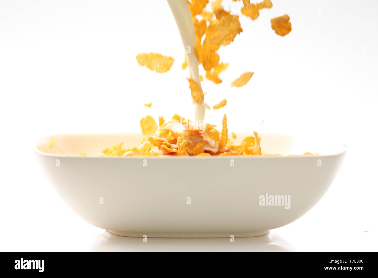 Corn Flakes and Milk Stock Photo Alamy