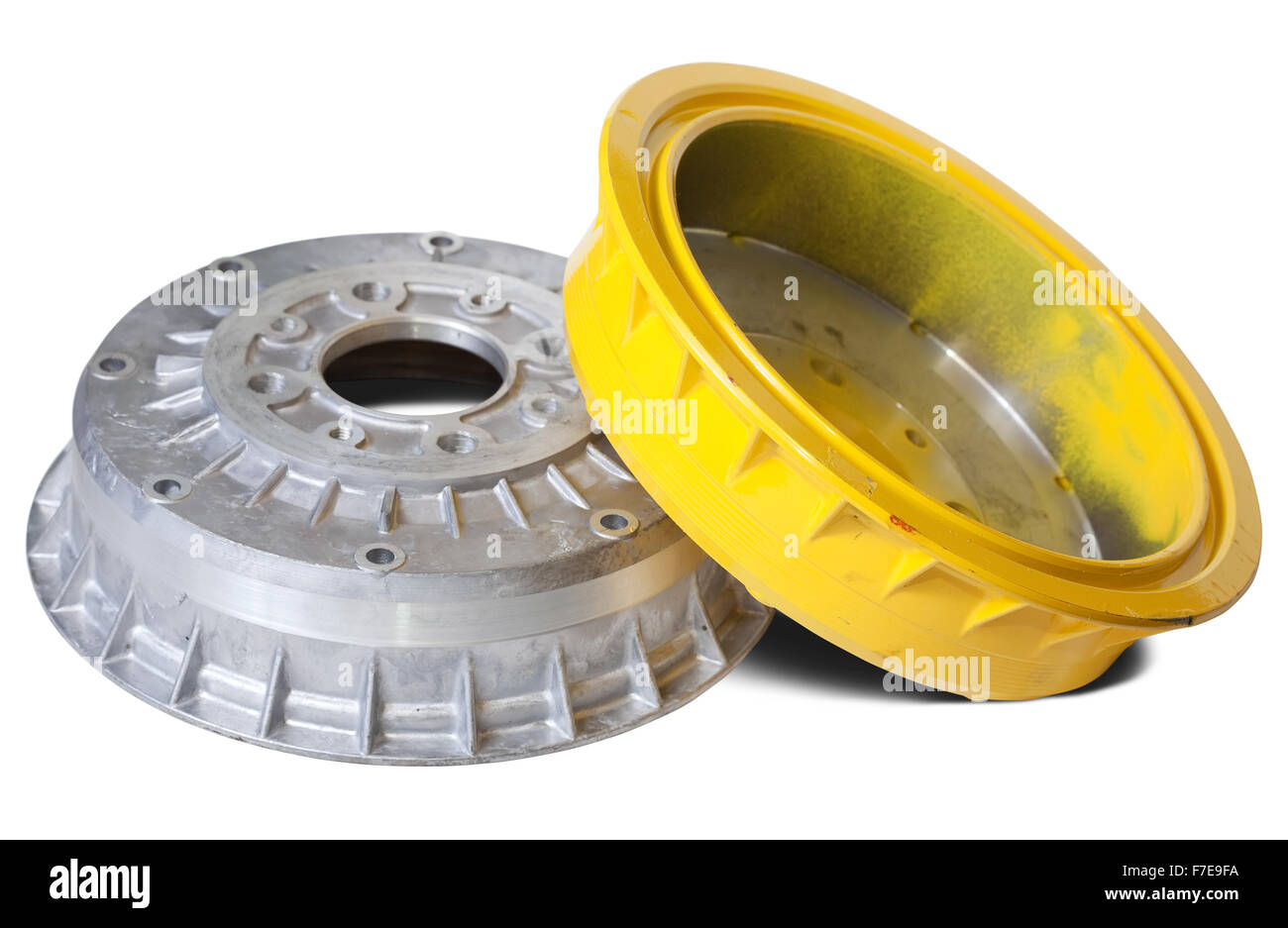 auto brake wheels. Isolated on white with clipping path Stock Photo Alamy