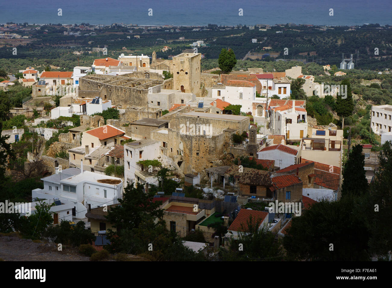 Town Maroulas, Island Crete, Greece Stock Photo