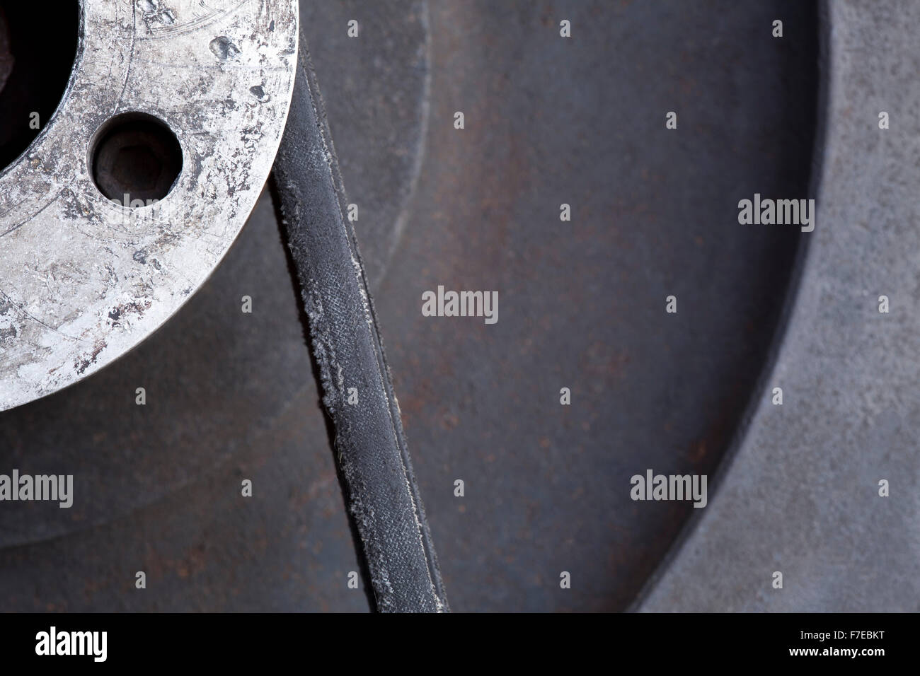 vintage machinery background or close-up of wheels mechanism Stock Photo