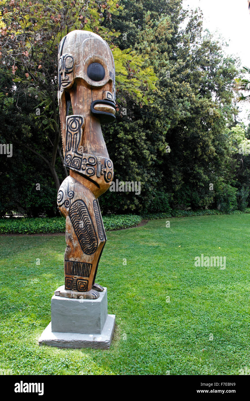 Two wooden South American god statues Stock Photo Alamy