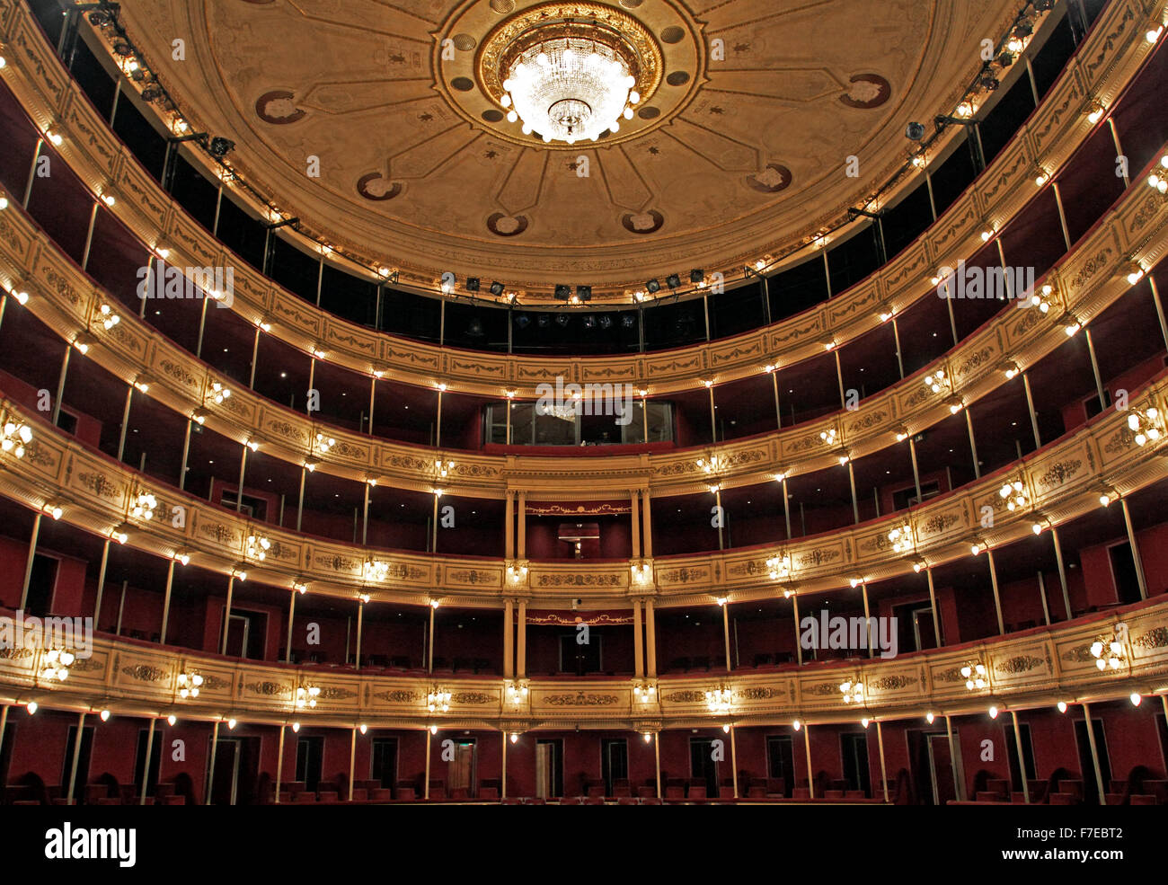 Teatro Solis, Montevideo, Uruguay. Interior. Stock Photo