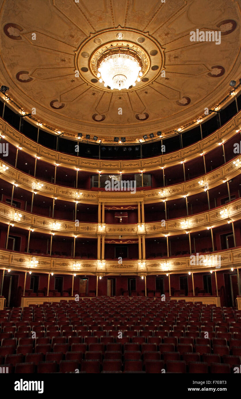 Teatro Solis, Montevideo, Uruguay. Interior. Stock Photo