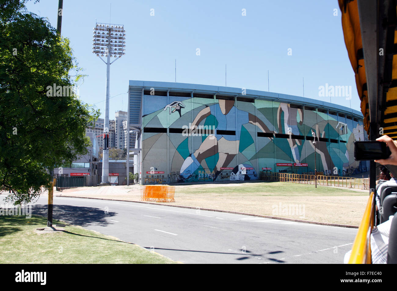 Estadio Centenario is a stadium in the Parque Batlle neighborhood of Montevideo, Uruguay, site of first ever football world cup Stock Photo