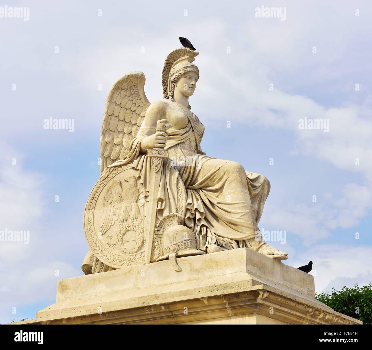 Statue, goddess of victory Nike on Alexandre III Bridge, Paris, Ile de  France, France Stock Photo - Alamy