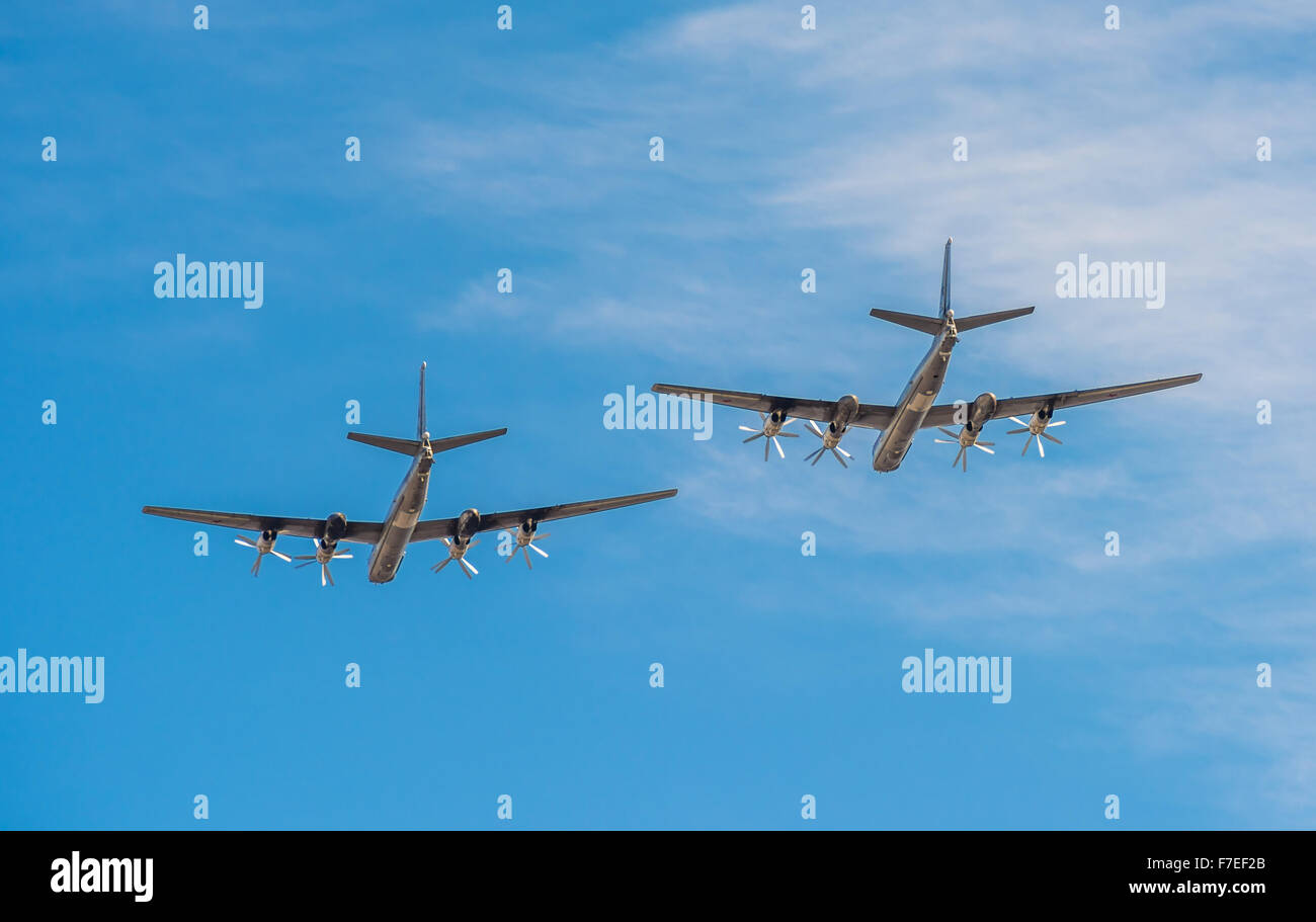 Tupolev Tu-95mc, russian strategic bombers Stock Photo