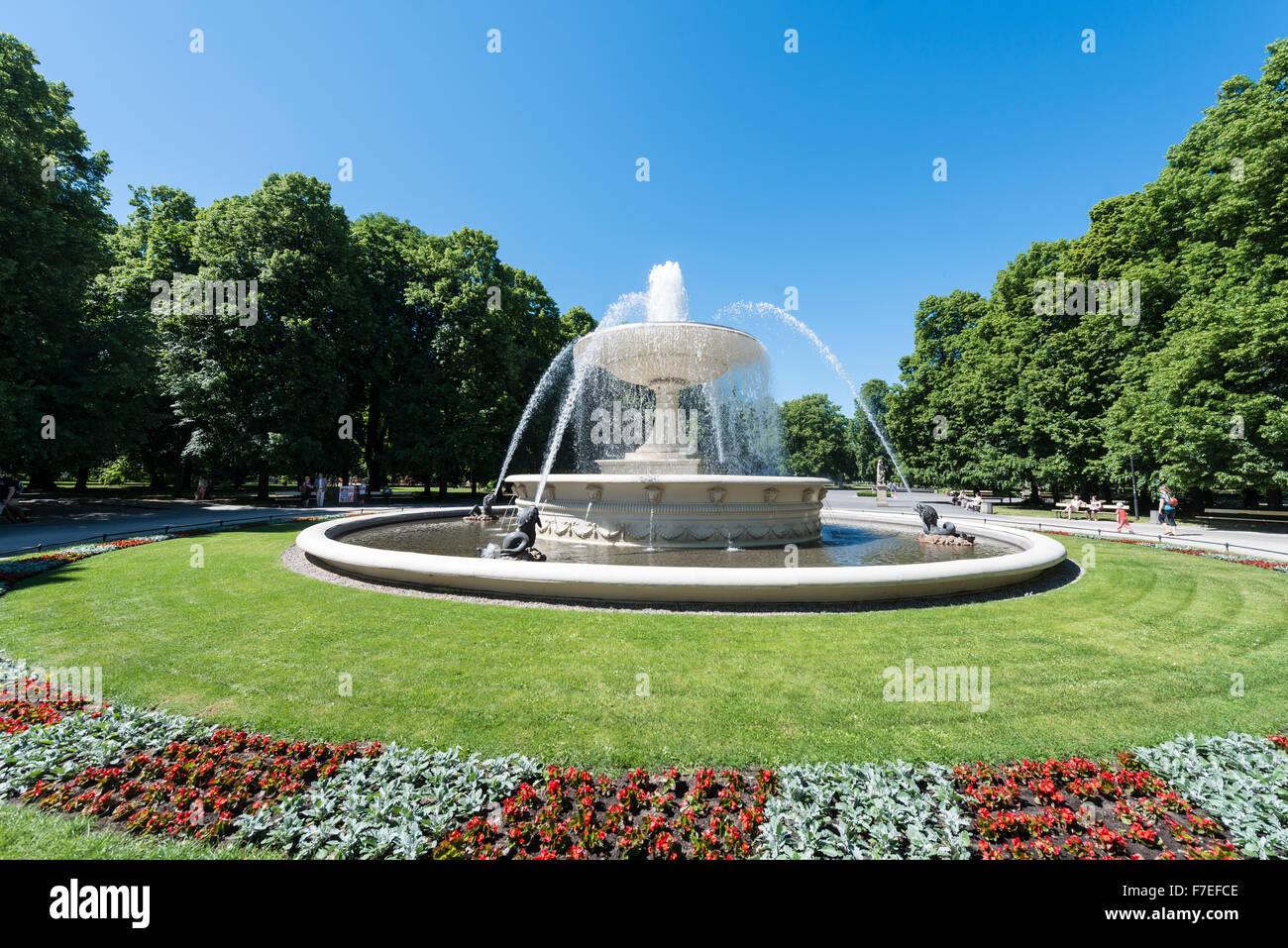 Ogród Saski Park, Pilsudski Square, historic centre, Warsaw, Mazovia Province, Poland Stock Photo
