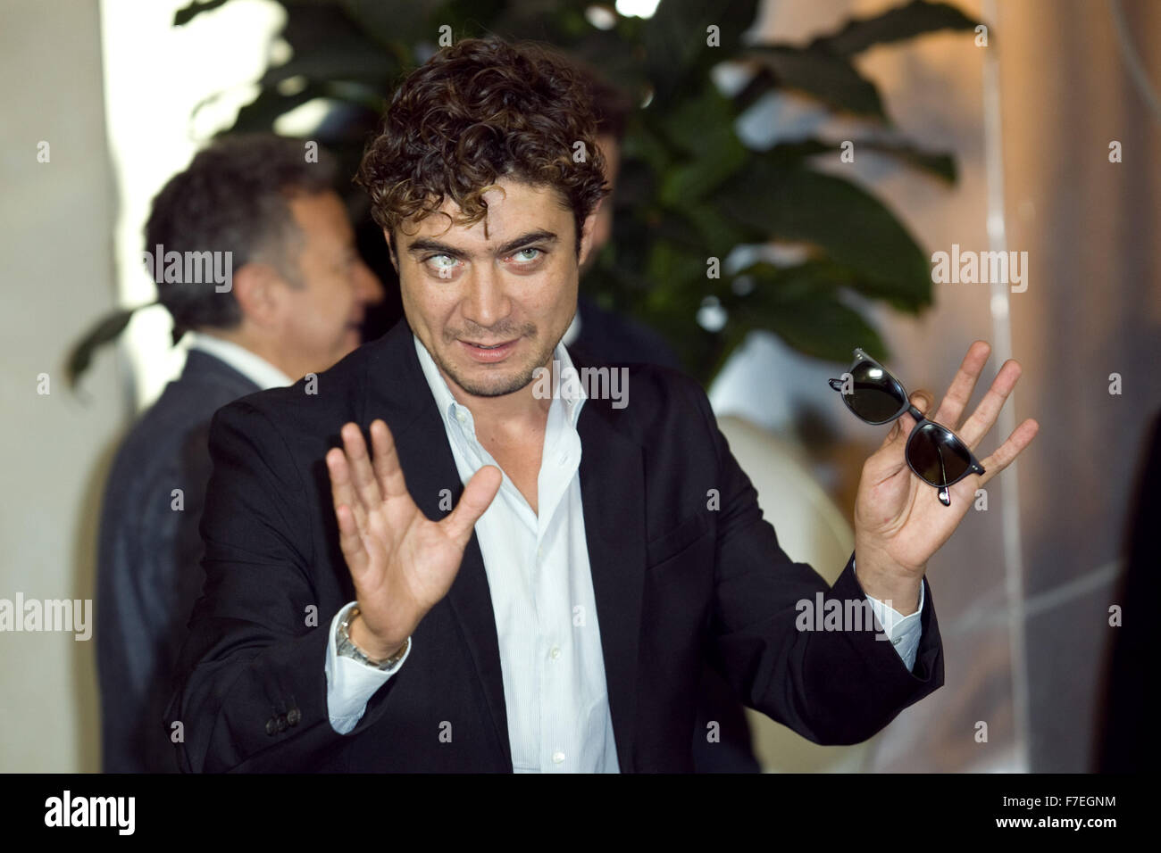 'Burnt' photocall at Hotel De Russie in Rome  Featuring: Riccardo Scamarcio Where: Rome, Italy When: 28 Oct 2015 Stock Photo