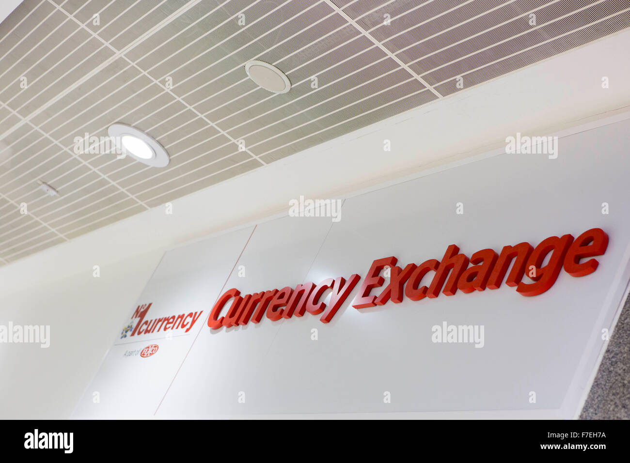 No 1 Currency Exchange shop , Crompton Place Shopping Centre , Bolton. Stock Photo