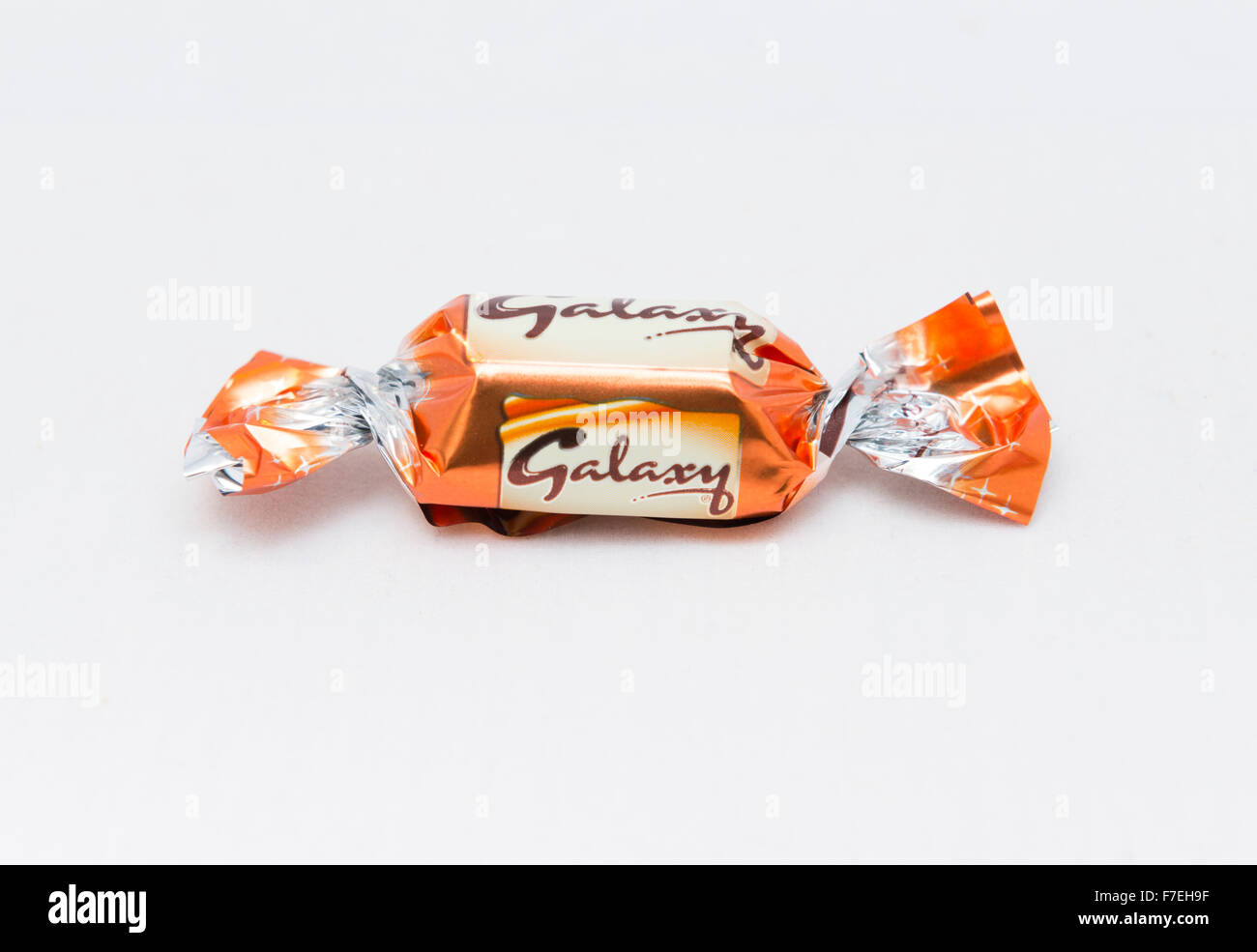 A Galaxy chocolate from a tin of Celebrations. Stock Photo