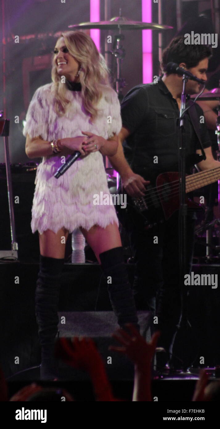 Carrie Underwood performing live on Jimmy Kimmel Live! in Hollywood