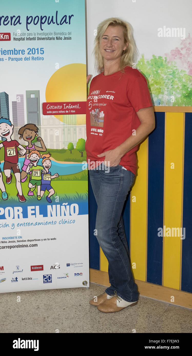 Ana Duato and Carolina Herrera attends a photocall organised by the Child Jesus Hospital in Madrid  Featuring: Ana Duato Where: Madrid, Spain When: 28 Oct 2015 Stock Photo