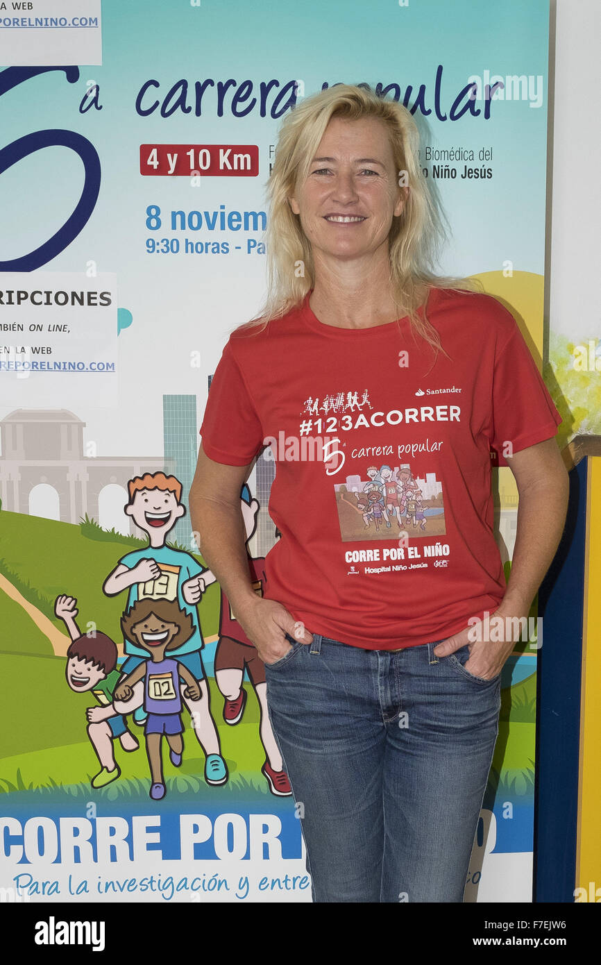 Ana Duato and Carolina Herrera attends a photocall organised by the Child Jesus Hospital in Madrid  Featuring: Ana Duato Where: Madrid, Spain When: 28 Oct 2015 Stock Photo