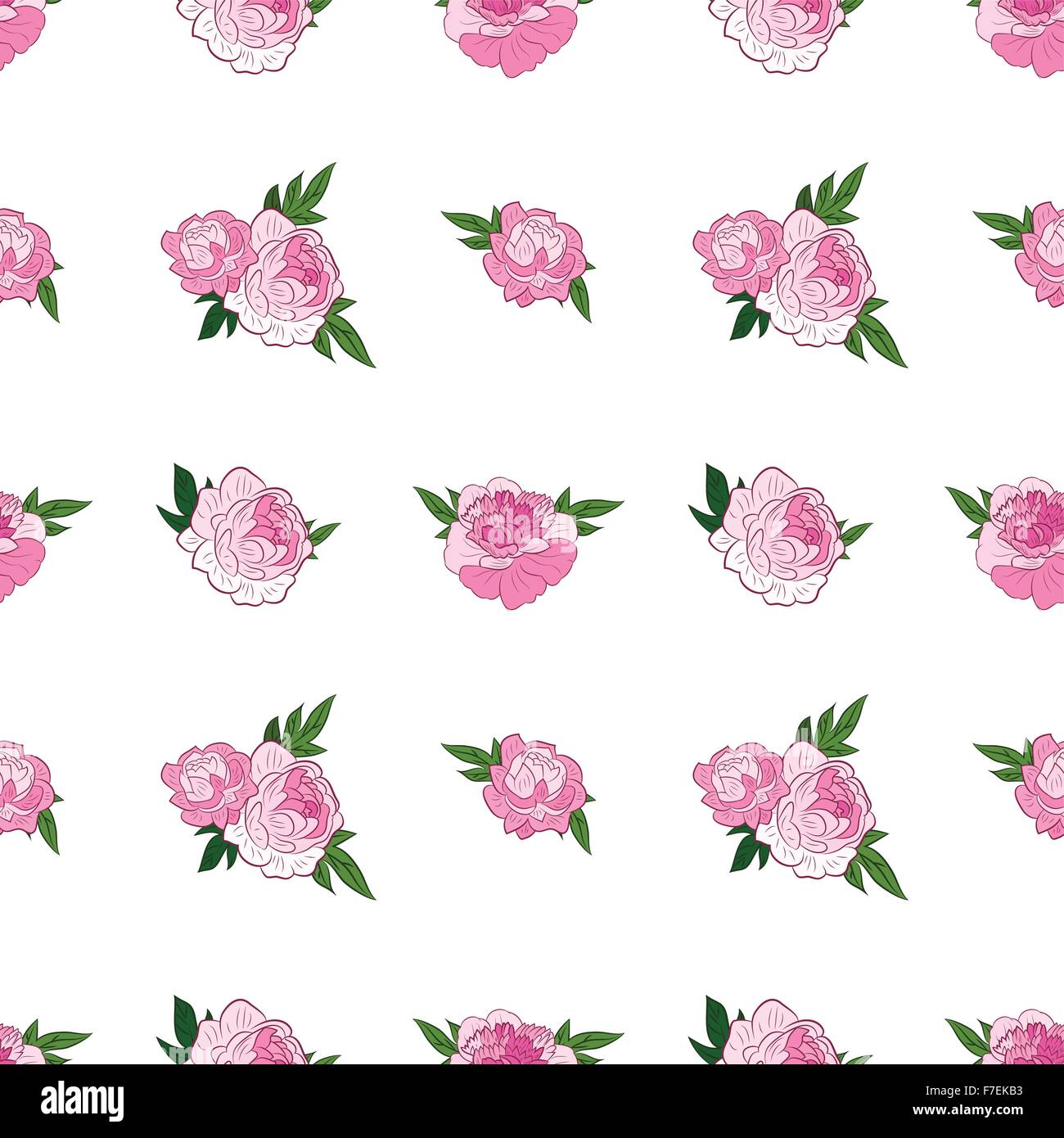 Seamless pattern with pink peonies Stock Vector Image & Art - Alamy