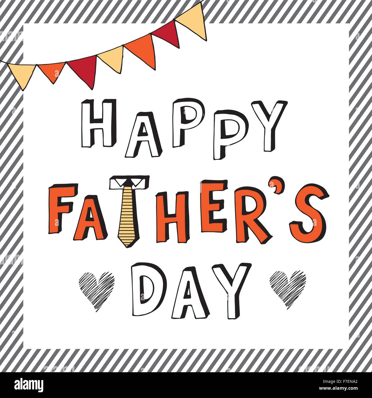 Kids happy fathers day drawing Stock Vector Images - Alamy