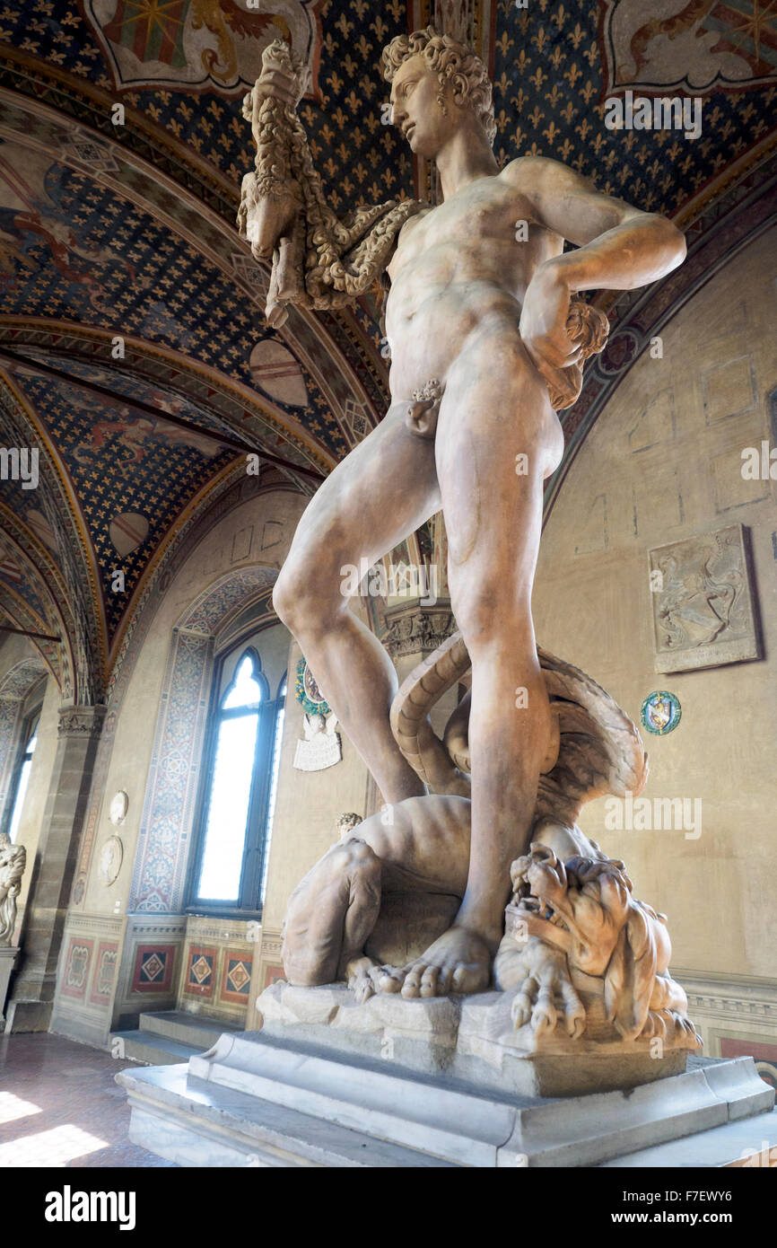 Giasone (Jason) by Pietro Francavilla (1548-1615) marble Museo Nazionale del Bargello - Firenze, Italy Stock Photo