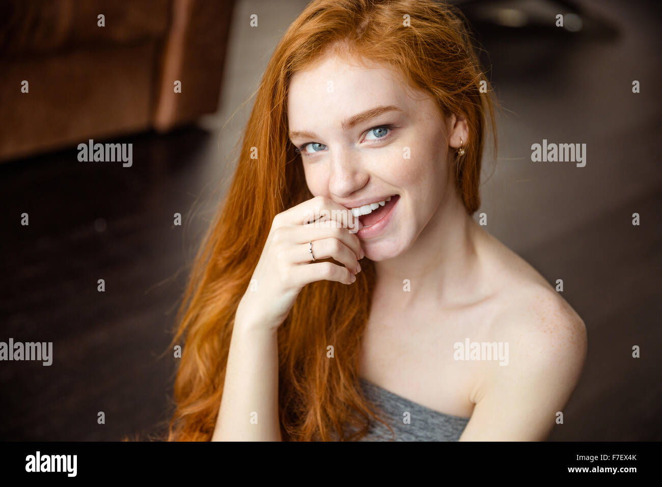Cheerful redhead hi-res stock photography and images - Alamy