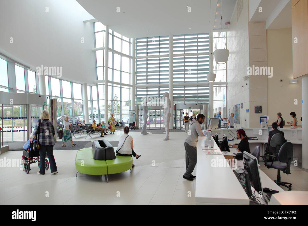 Main reception and public areas at the Broomfield Hospital Stock Photo