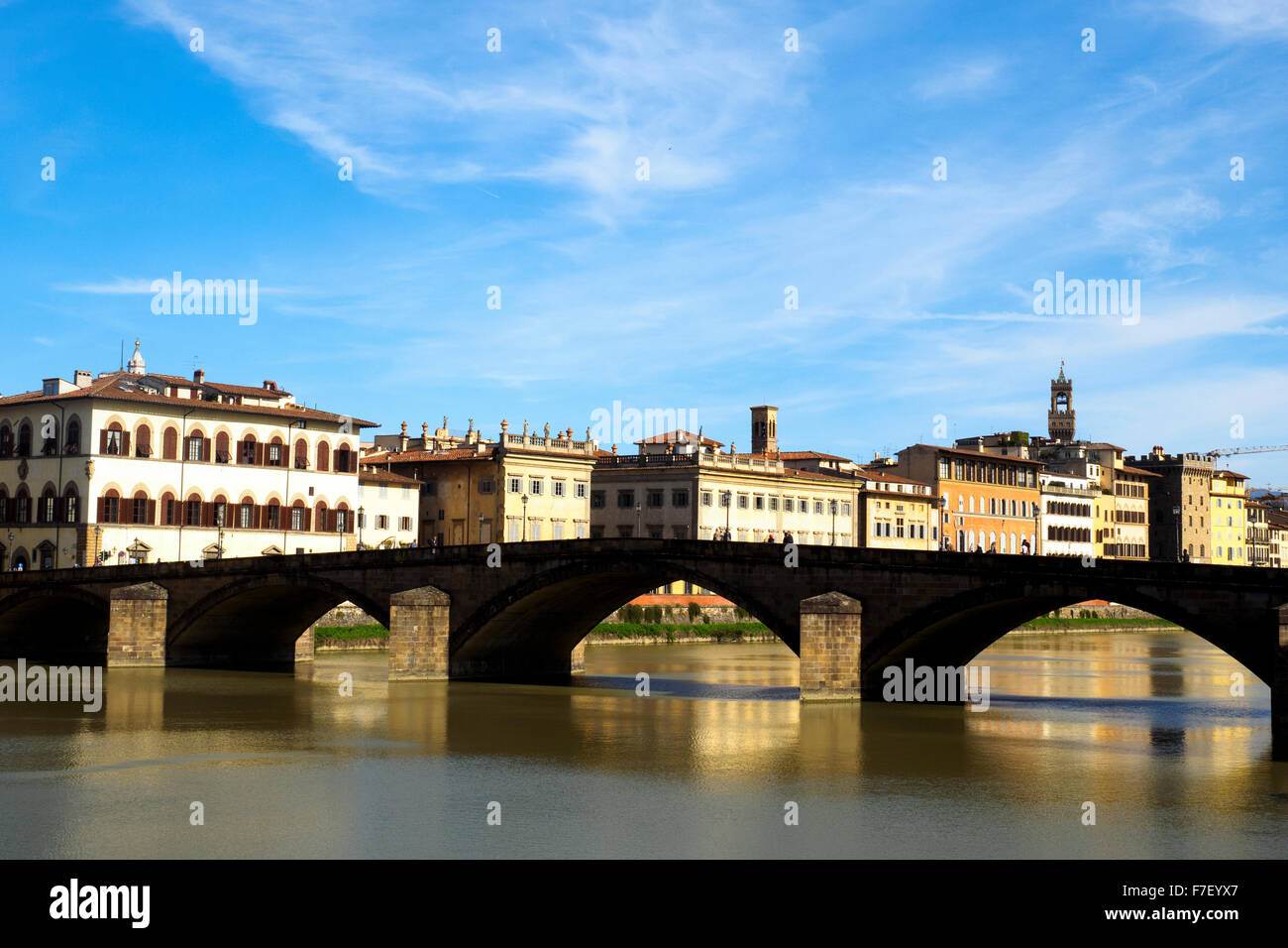 Ponte (bridge) alla Carraia - Florence, Italy Stock Photo