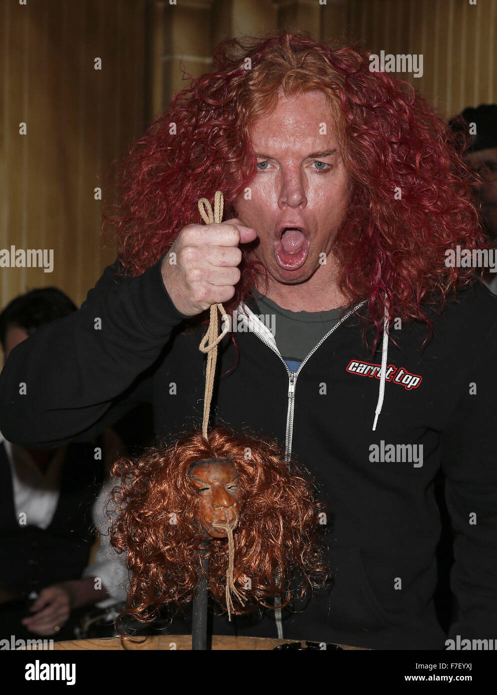 Carrot Top Unveils His Shrunken Head at The Golden Tiki Las Vegas