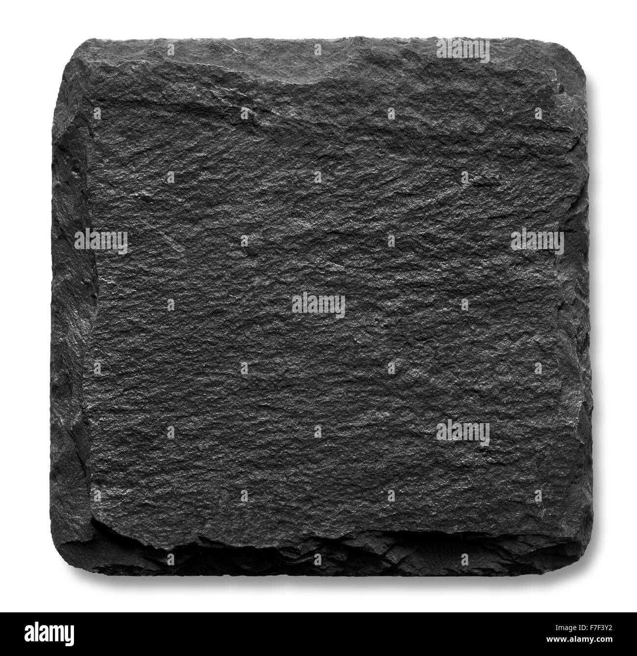 Square slate stand isolated on a white background Stock Photo