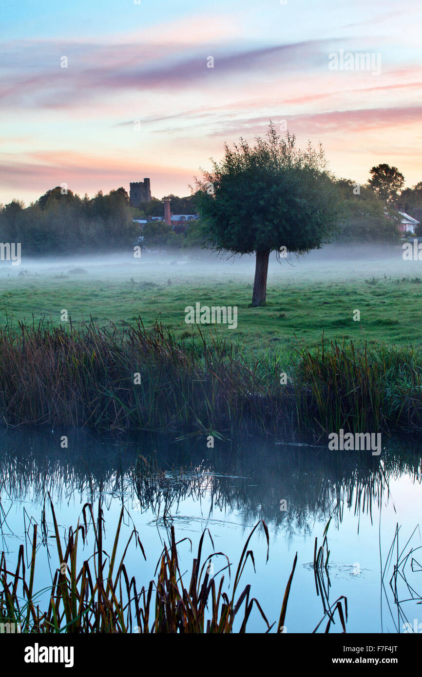 Sudbury Water Meadows at Dawn Sudbury Suffolk England Stock Photo Alamy