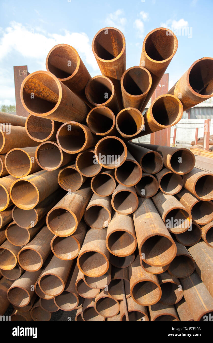 Stack of pipes Stock Photo - Alamy
