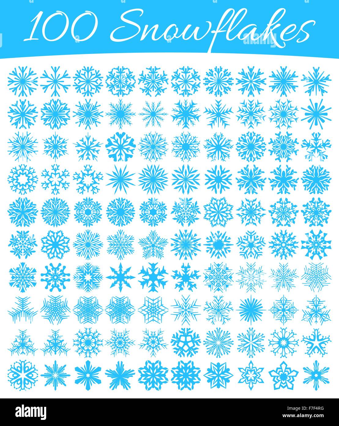 Set of 100 vector snowflakes Stock Vector Image & Art - Alamy