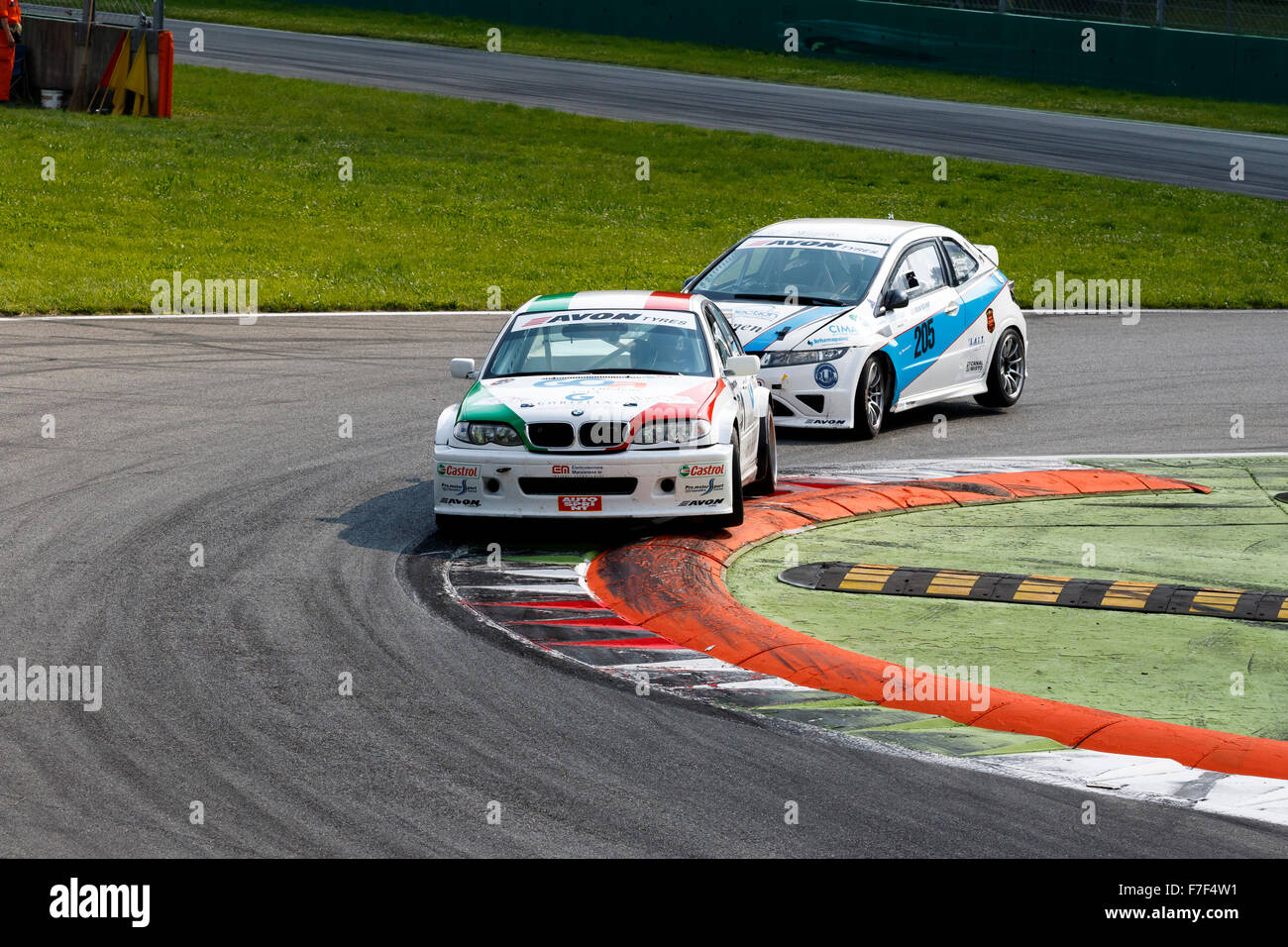 Monza, Italy - May 30, 2015: Bmw 320i of  Promotorsport team, driven  by ZANIN Filippo Maria during the C.I. Turismo Endurance Stock Photo