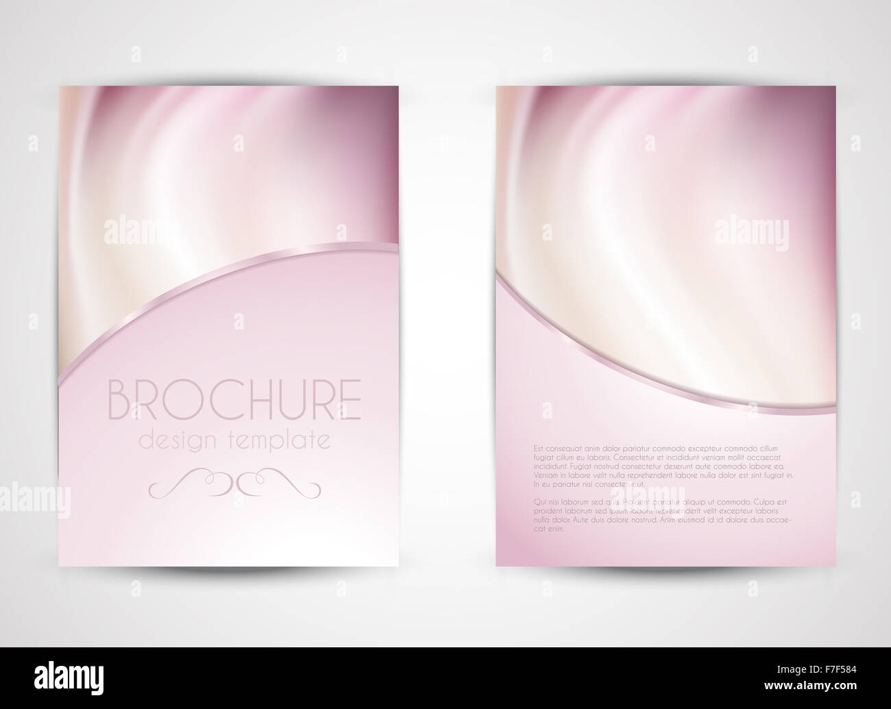 Decorative double sided brochure design Stock Photo