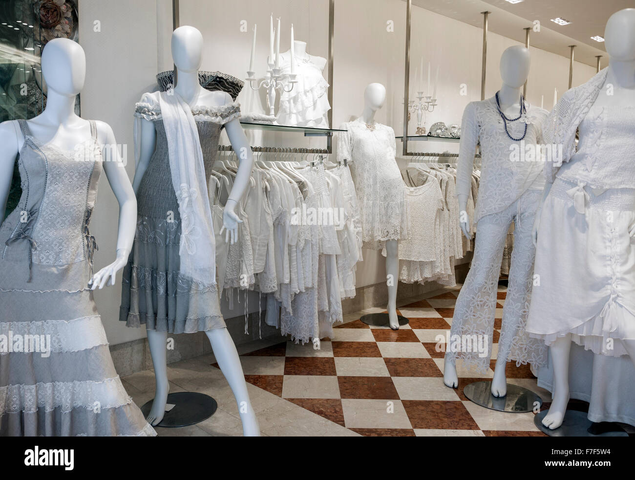 Fashion mannequins with lace clothing 