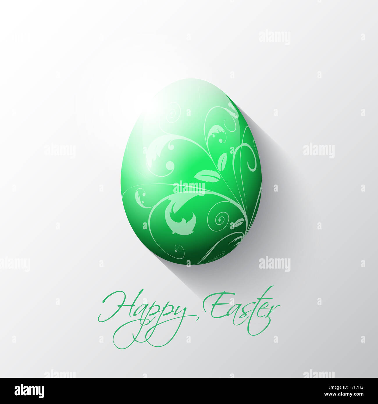 Easter background with decorative floral design Stock Photo