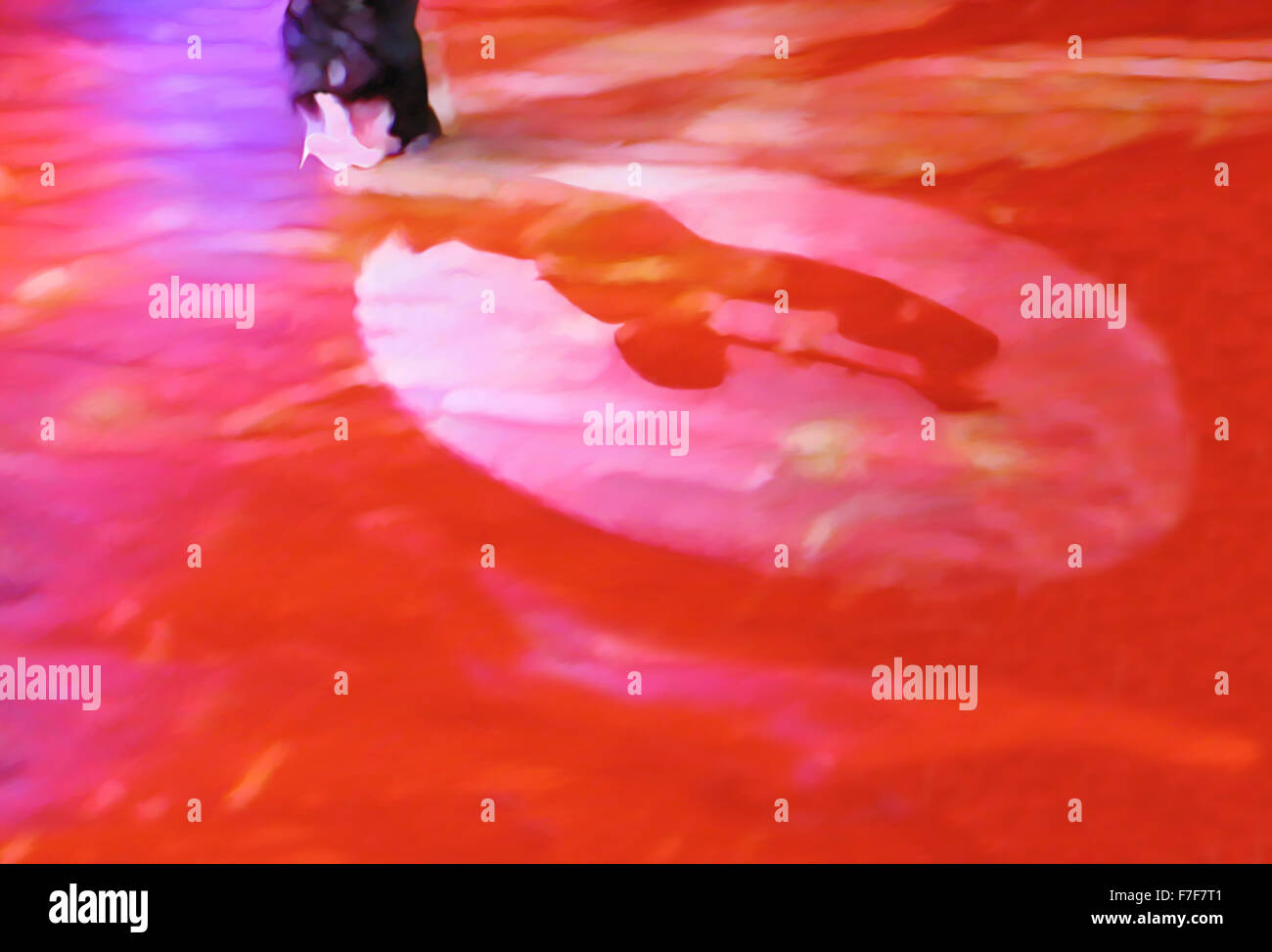 Ballroom dance floor abstract digital painting in red, purple, black