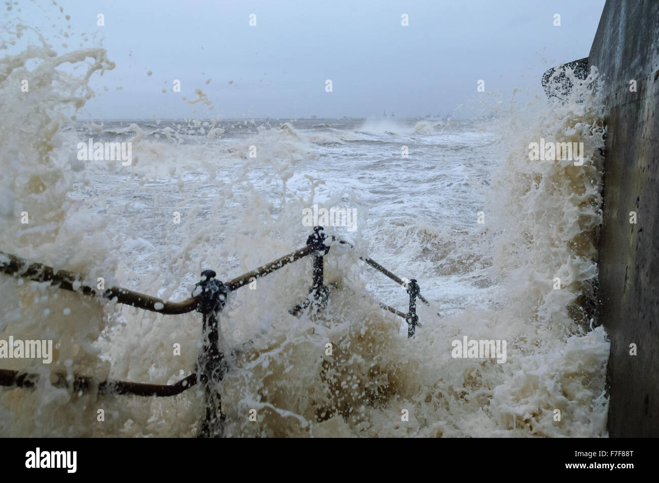 New Brighton, Wirral, UK. 30th November 2015. UK weather storm Clodagh